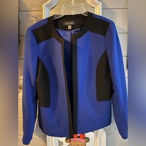 Evan Picone Women's Blue and Black Blazer